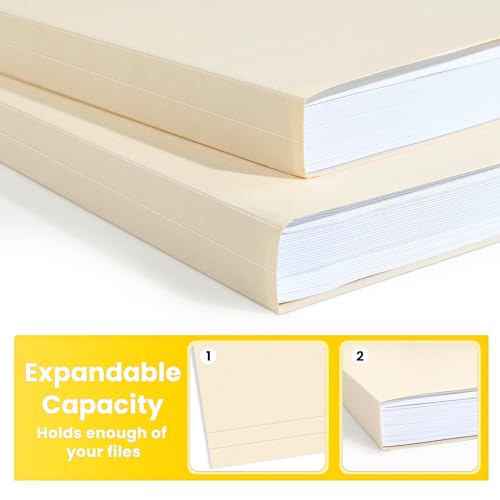 SUNEE File Folders, 30 Pack Manilla Folders Set