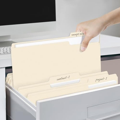SUNEE File Folders, 30 Pack Manilla Folders Set