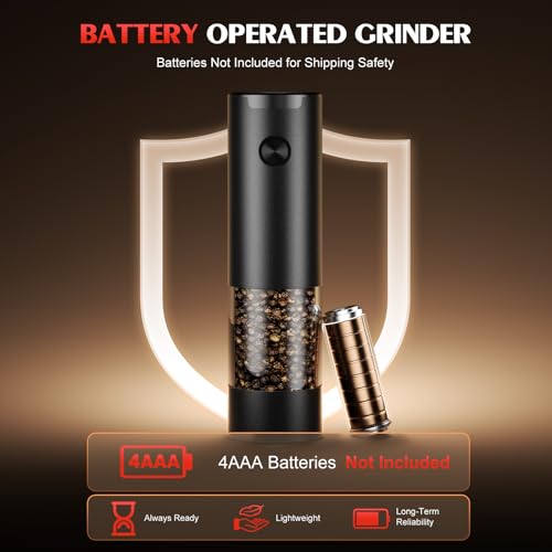 Smart Home Electric Salt and Pepper Grinder Set Automatic Battery