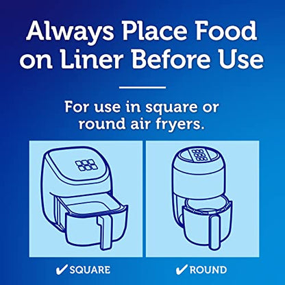 Minimalist Reynolds Kitchens Air Fryer Liners Disposable, Unbleached Parchment Paper Collection