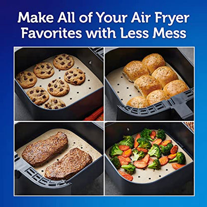 Minimalist Reynolds Kitchens Air Fryer Liners Disposable, Unbleached Parchment Paper Collection